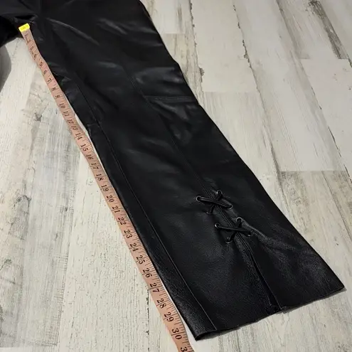 wilson's leather  Maxima Black Lace-Up Pants and Top Set Vintage 1990’s