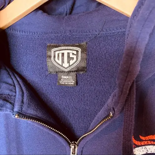 Denver Broncos Blue Sweatshirt Zip Front Sz Small