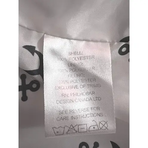 Cambridge Dry Goods Quilted White Anchor Vest XL Nautical Coastal Preppy EUC