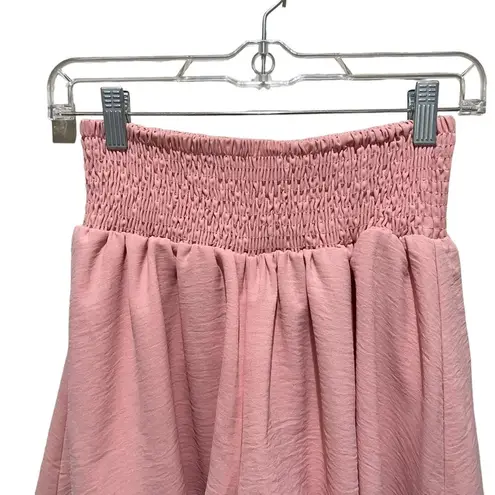 White Birch Casual Summer High Waisted Wide Leg Shorts Light Pink Size Small