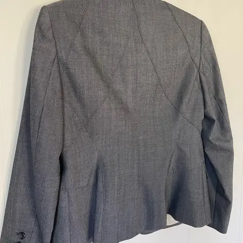 Anne Klein  grey wool blend blazer suit jacket stretch lined Women’s size 8P