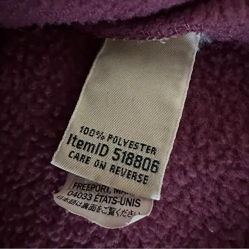 LL Bean Women's Purple Katahdin Fleece Jacket Full Zip Small Petite 518806 Size undefined