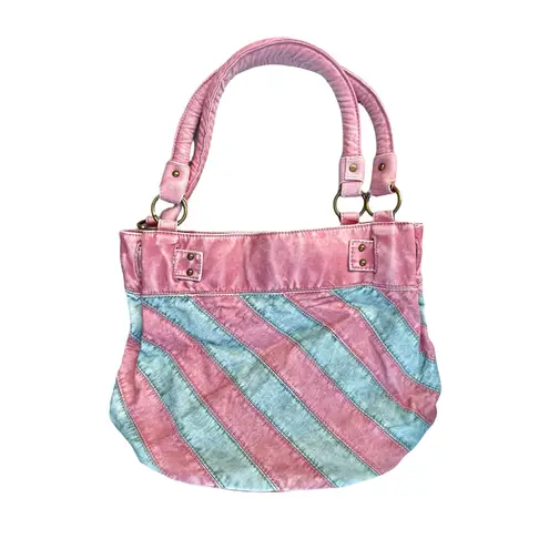 Pink & Blue Y2K D & L Vogue Tote Shoulder Bag Purse