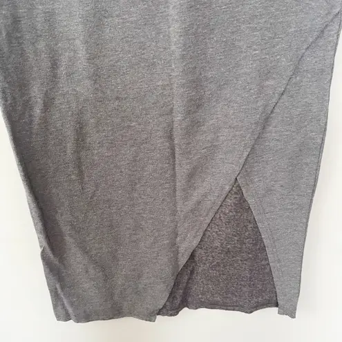 l*space L* Heather Gray Kitty Sweatshirt Skirt Size Medium Pull on Wrap Front NEW - Image 5