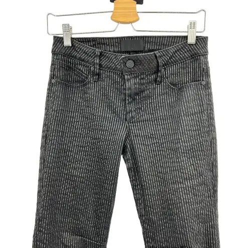 RtA Kiki Striped Kick Flare Textured Black Jeans Pants Size 26