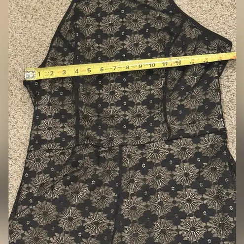 Bleuh Ciel Moody Floral Whimsy Goth Black Lace Nude Lined Halter Romper Size L - Image 9