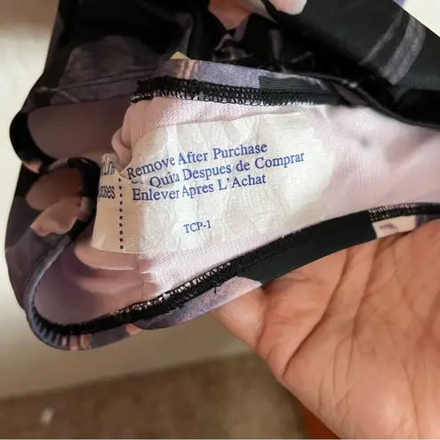 All In Motion NWOT Black Purple Floral Swimsuit