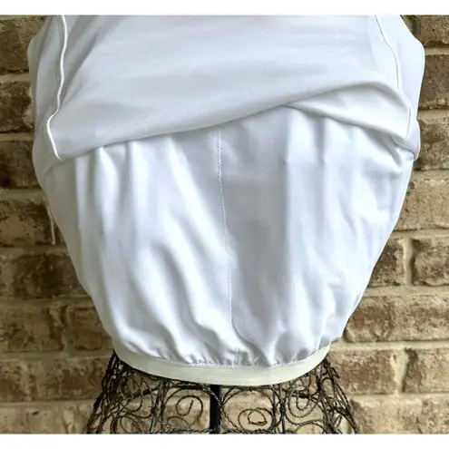 Bosofibella Athletic Top Large White Sleeveless Racerback Pickleball Tennis Golf