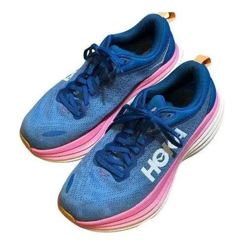 Hoka One Bondi 8 Womens Coastal Sky Road Running Hiking Sneakers Shoes 8.5B
