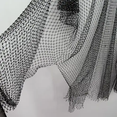 Unbranded Rhinestone Black Shawl Top Overlay Mesh Sheer Glamour OSFM Size undefined