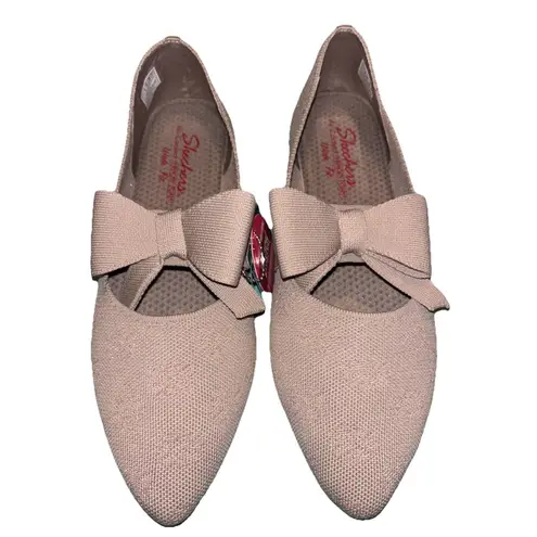 Skechers Cleo Point Washable Knit Bow Flats casual comfy holiday Wide Fit Size 11