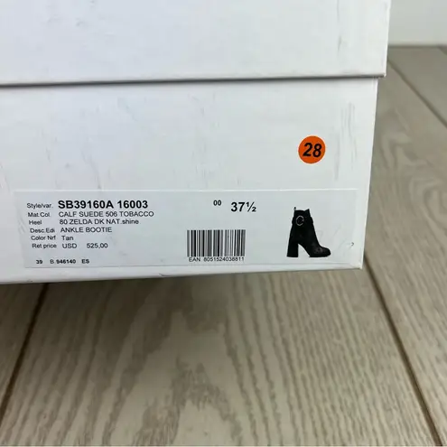 See By Chloe See by Chloé Suede Buckle Ankle Booties 37.5 Tobacco (Tan) & Goldtone Metal $525