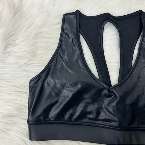 Carbon 38 Black Sports Bra in Takara Shine Size L Size L