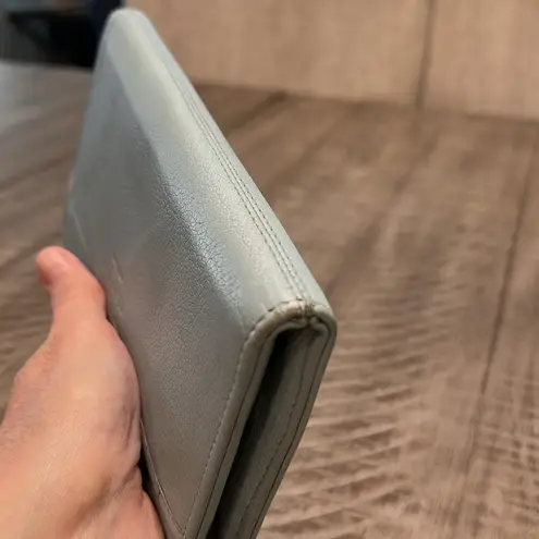 Margot New York leather Gabby Wristlet Wallet in EUC Robins egg blue