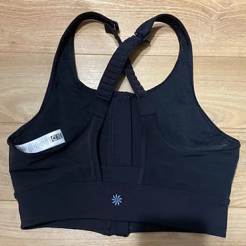 Athleta nwot  black zipup sports bra top size xs
