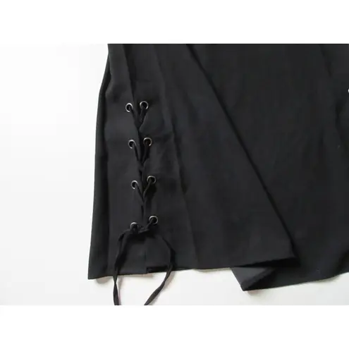 Cupcakes and Cashmere NWT Timberly in Black Lace-Up Side Shift Dress XS $115