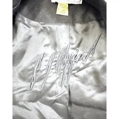 Peter Nygard VTG Black Embroidered Jacket Blazer Women's Size 12 Wool Blend Chic