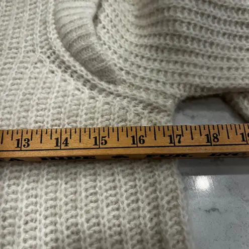 VERO MODA Shoulder Cutout Sweater Knit Mock Neck Top Women's Small Cream