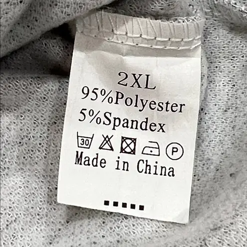 Grey Buffalo Plaid Snowflake Hooded Sweater Size 2XL Gray