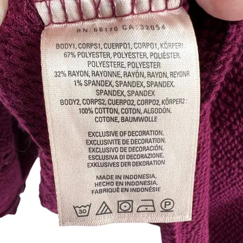 Anthropologie Saturday Sunday  Crochet Inset Flowy Top Fuschia Size Small - Image 8