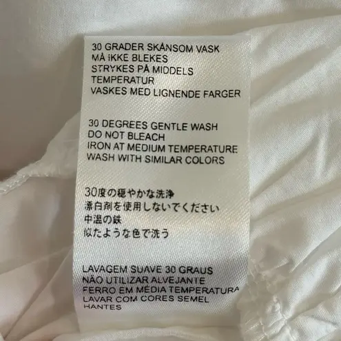 ByTiMo Tuckernuck Medium Blouson Mini Dress White Cotton Poplin Preppy Summer