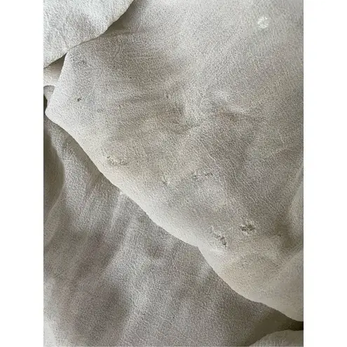 Vintage 70s Judith Ann Creations Ivory Silver Embellished Bling Sequins Pearl To White