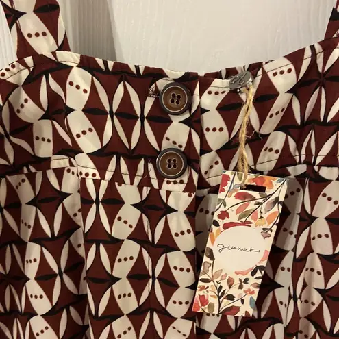 Gimmicks by BKE Gimmicks by Buckle wide leg patterned suspender pants size XL BNWT