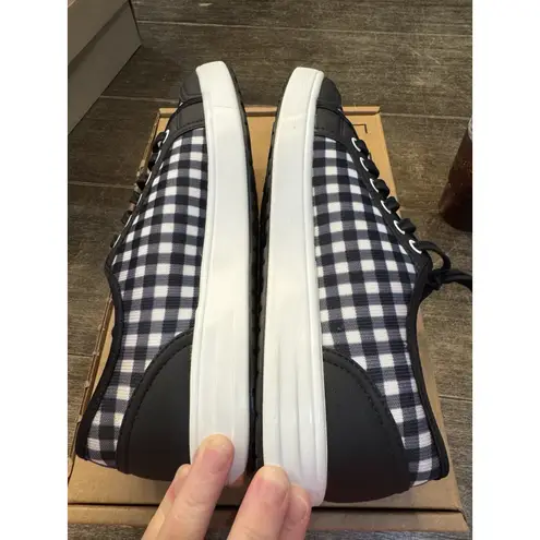 TRAQ by Alegria Z2363* Womens Black Gingham Sneaq Sneakers Size EU 39 US 8.5 M
