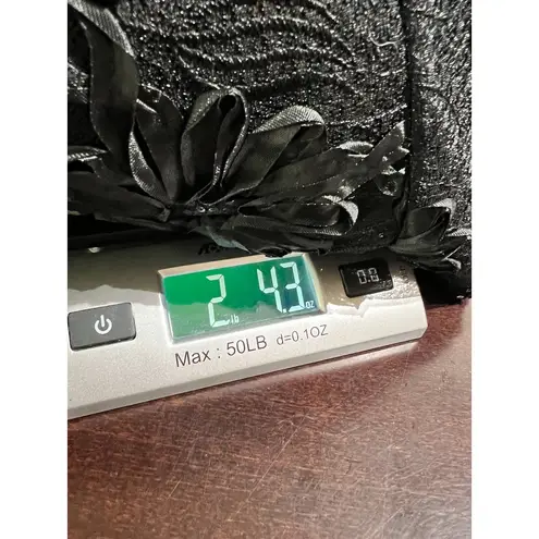 THEIA Black Velvet Lace Fit Flare Evening Gown Formal Dress Size 4