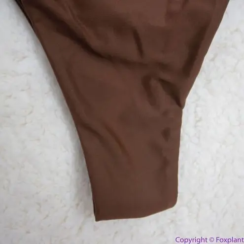 NEW Abysse x free people Benson high waisted bikini bottoms in dark brown, XL Brown