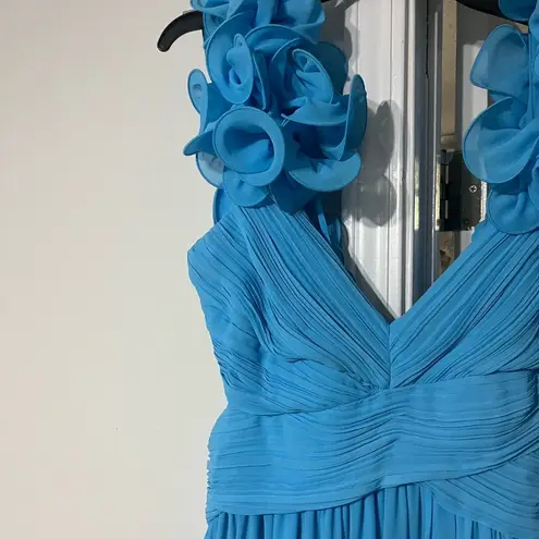 Antonio Melani  Manila Rosette Sleeveless V-Neck Maxi Formal Dress