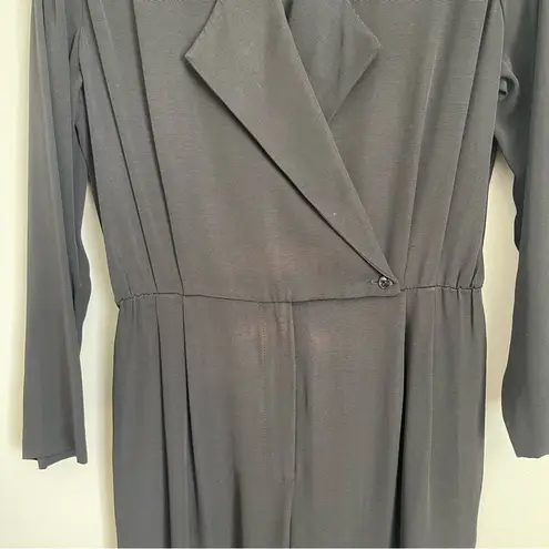 VIA SANT ANDREA | Vintage Black Gold Embroidered Shoulder Jumpsuit Sz 10P