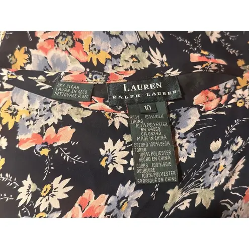 Ralph Lauren Lauren  Palm Beach Navy Floral Cottagecore Maxi Skirt NWT 10