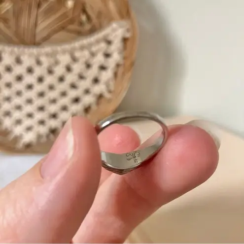 Crushed Turquoise Heart ‘89 Silver Ring Vintage “Jolene” Minimal Western Blue Jewelry