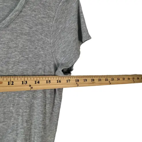 Olive & Oak Women's Size Medium Gray Ribbed Knit Above Knee Dress