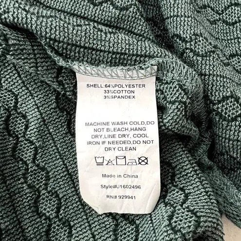 Suzanne Betro Green Textured Cowl Sweater