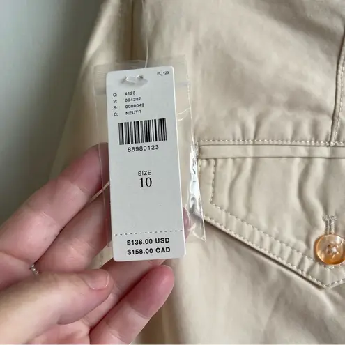 Maeve NWT Anthropologie Utility Barrel Trouser Pants Neutral Blush Tan Size 10