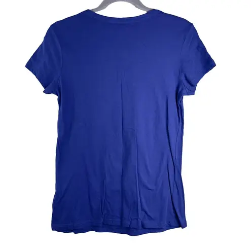 Carolyn Taylor  Size Small Blue Short Cap Sleeves Scoop Neck T-Shirt Tunic Top