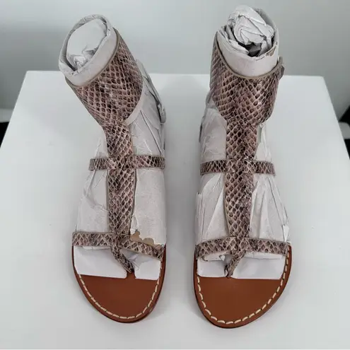 Sam Edelman  Women’s Mollie Gladiator Sandals in Sesame Snakeskin size 5.5 NEW
