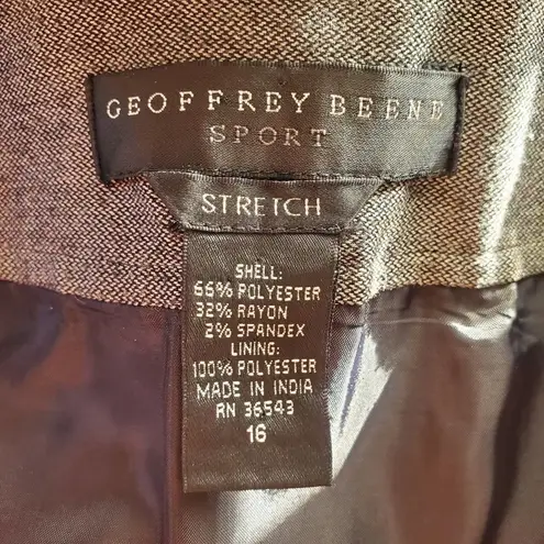 Geoffrey Beene Sport Stretch Gray Pleated Shirt 16