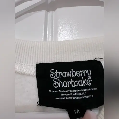 Strawberry Shortcake “Berry Sweet” Cream Sweatshirt with Pink Bow Size M
