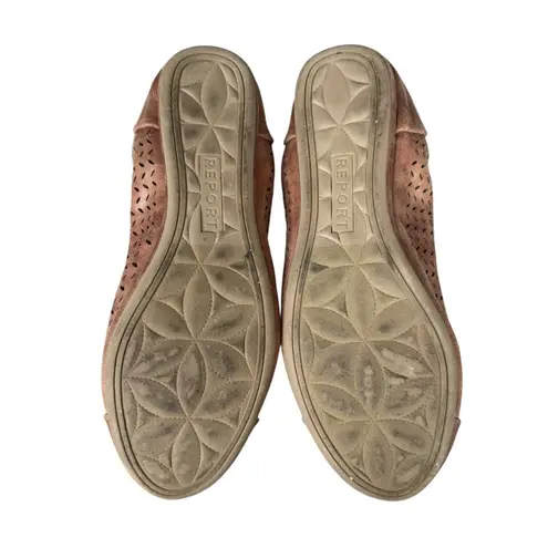 Report tannish brown ballet vika flats slip on cut out design women's 6 1/2 Tan Size 6.5