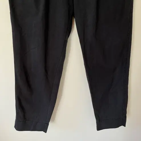 Everlane The Way High Tencel Tapered High Rise Pleated Trouser Pants Black