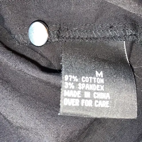 Byer California Black Front-Button Shirt Dress sz M