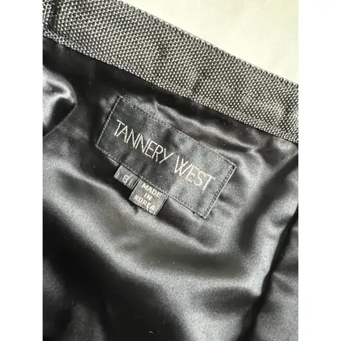 Tannery West Leather Skirt Women's Size XS Black Genuine Leather Vintage Lined