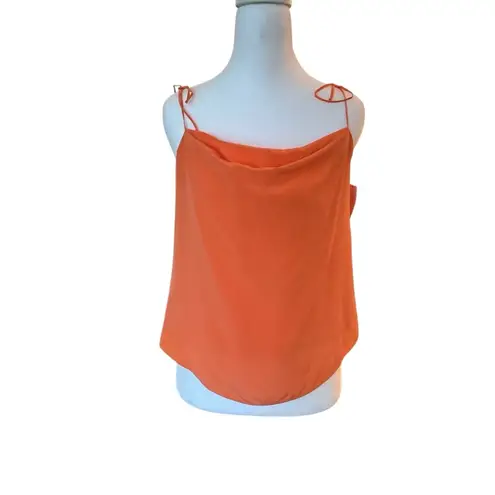 Equipment 100% Silk Orange Camisole Top with Flowy Fit
