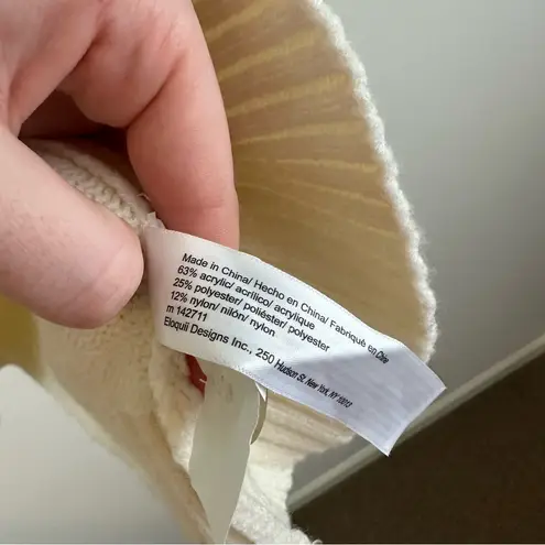 Eloquii Cream Cableknit Ruffled Button Cardigan Sweater Size 18/20 - Image 5