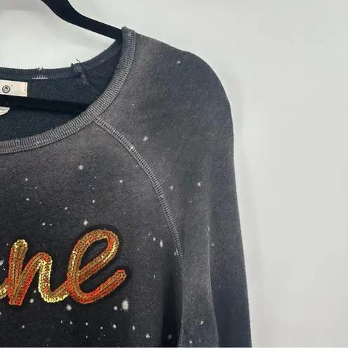 Sundry | Shine Golden Sequin Sweatshirt Size 2