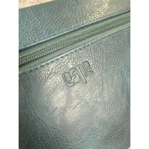 Espe Vegan Leather Cat Floral Crossbody Bag Blue Whimsical Applique Purse