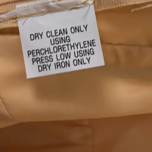 VTG Floral Beaded Cap Sleeve Gold & Silver Gown Size 12